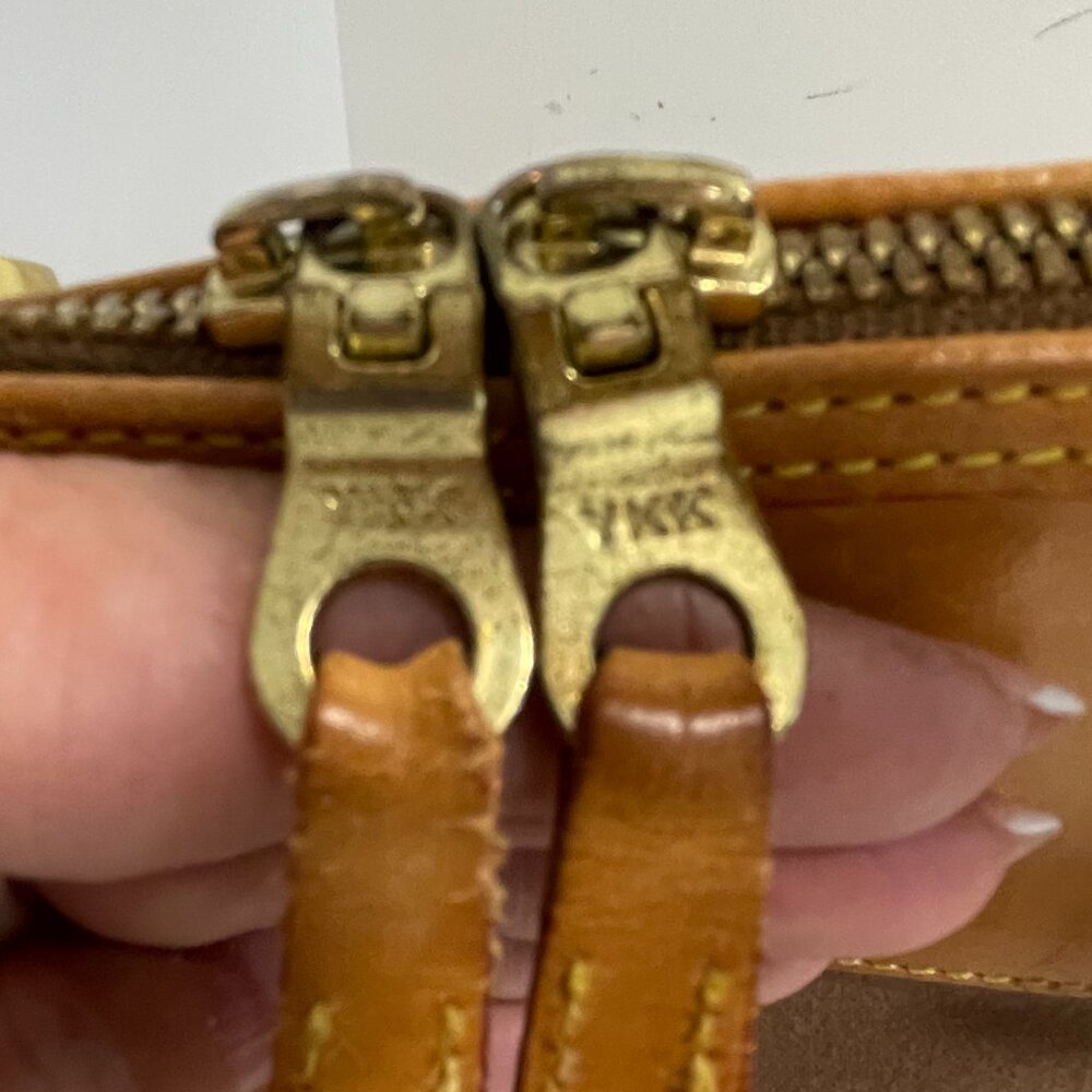 Dooney & Bourke Vintage CABRIOLET Dome Satchel/Crossbody Tan Canvas & Leather - Picture 7 of 16